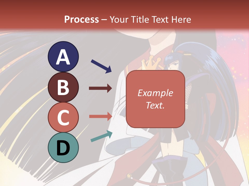 A Girl With Long Black Hair And A Red Hat Is Standing In Front Of A PowerPoint Template