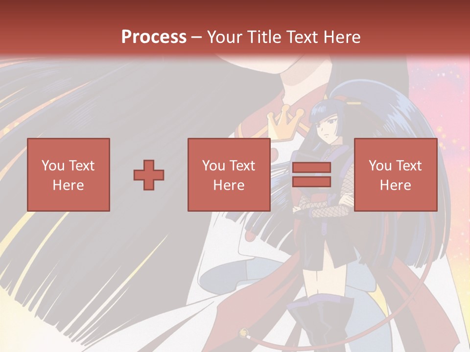 A Girl With Long Black Hair And A Red Hat Is Standing In Front Of A PowerPoint Template