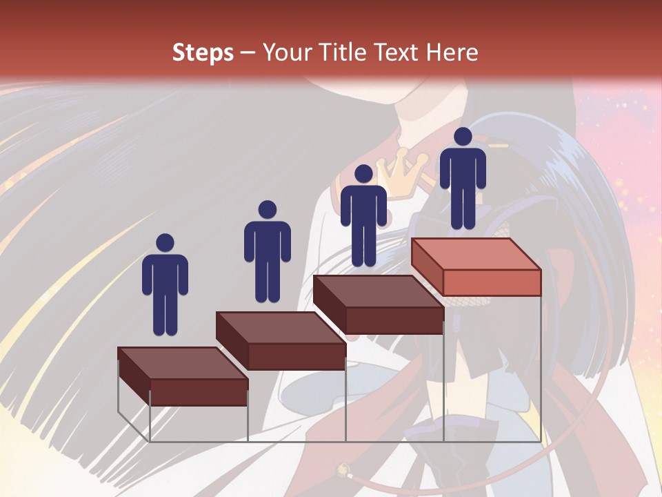 A Girl With Long Black Hair And A Red Hat Is Standing In Front Of A PowerPoint Template