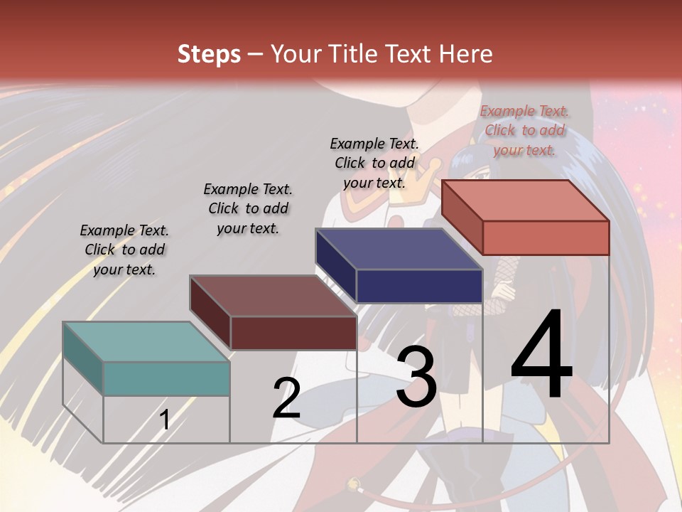 A Girl With Long Black Hair And A Red Hat Is Standing In Front Of A PowerPoint Template