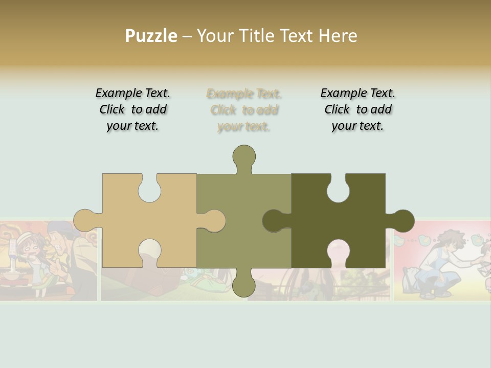 A Group Of Anime Characters With A Blue Background PowerPoint Template