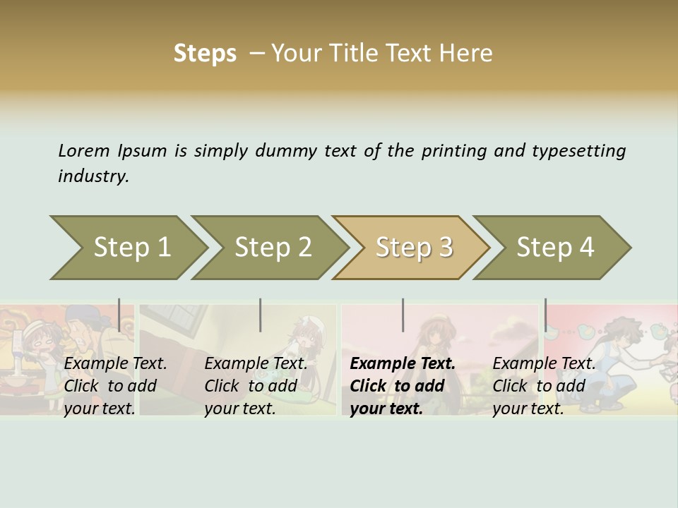 A Group Of Anime Characters With A Blue Background PowerPoint Template