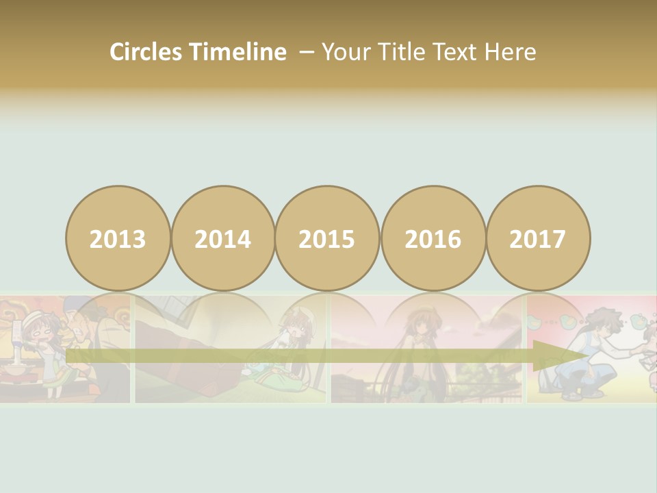 A Group Of Anime Characters With A Blue Background PowerPoint Template