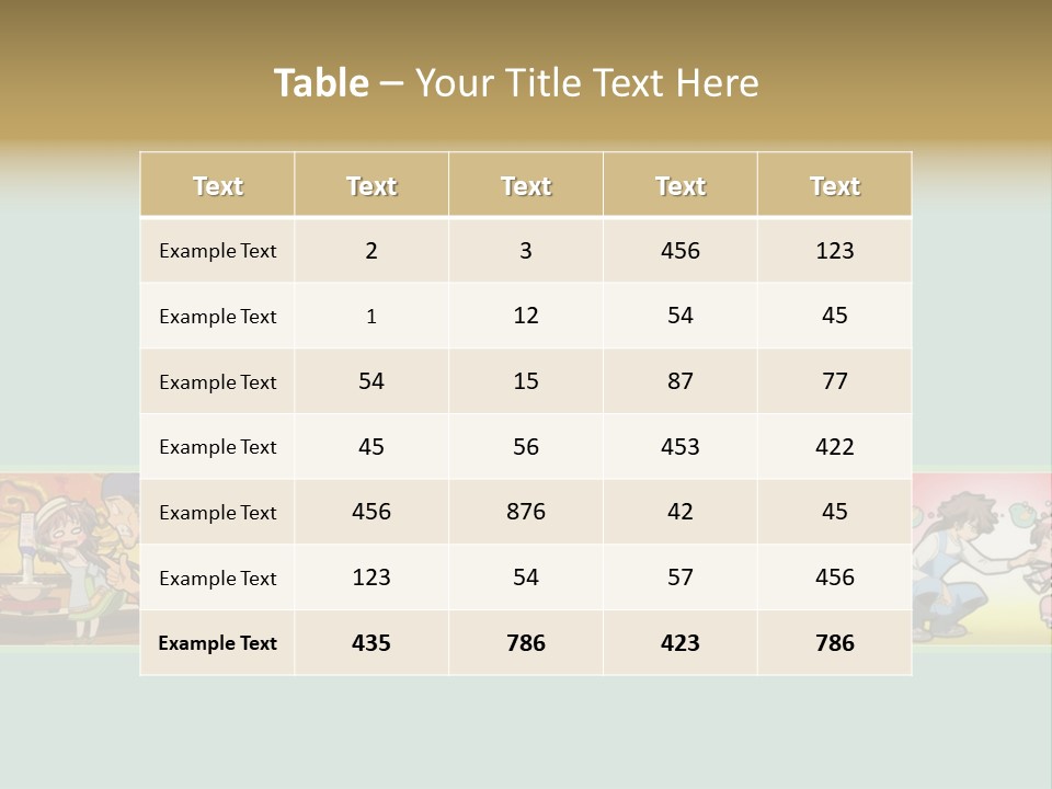 A Group Of Anime Characters With A Blue Background PowerPoint Template