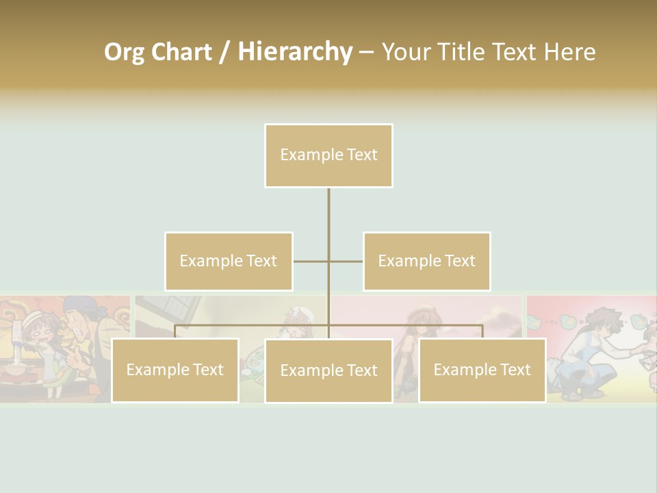 A Group Of Anime Characters With A Blue Background PowerPoint Template