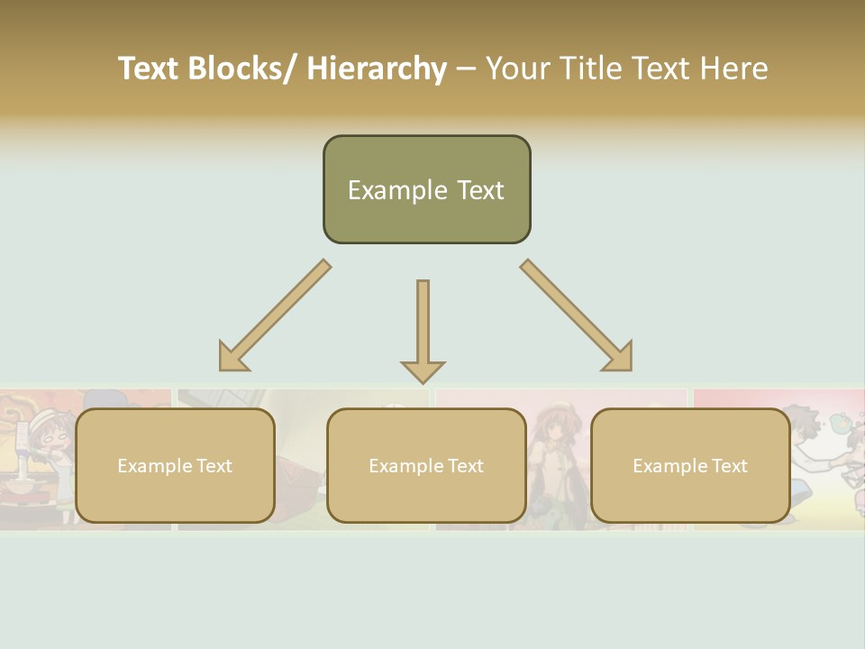 A Group Of Anime Characters With A Blue Background PowerPoint Template