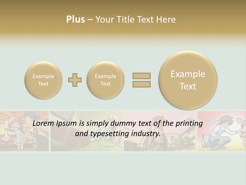 A Group Of Anime Characters With A Blue Background PowerPoint Template