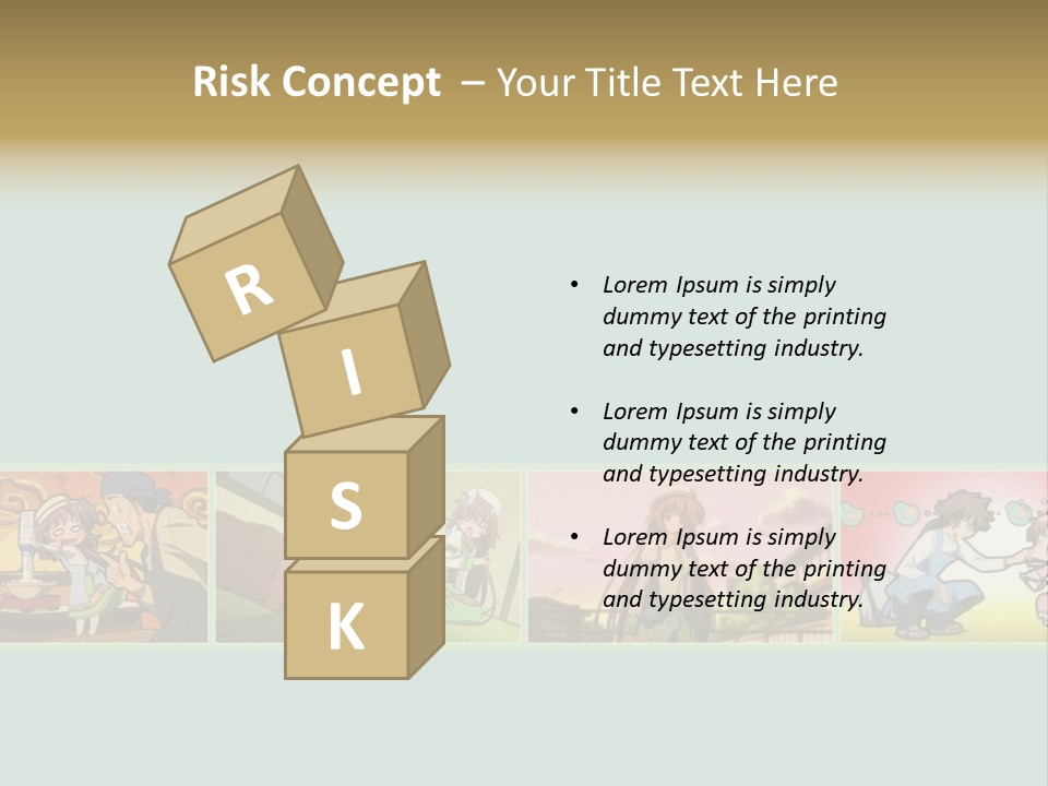 A Group Of Anime Characters With A Blue Background PowerPoint Template