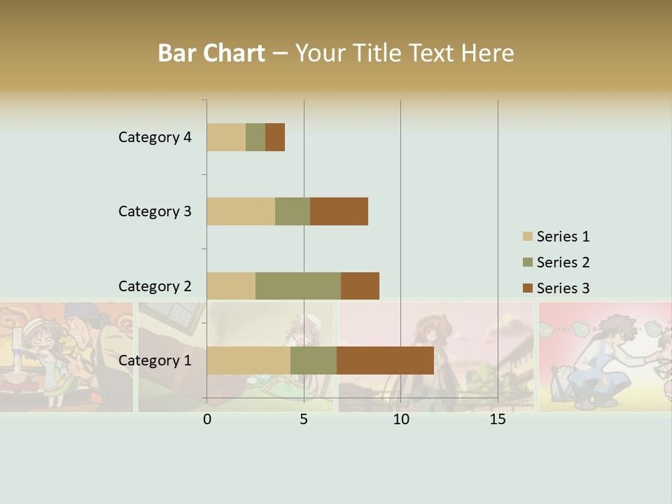 A Group Of Anime Characters With A Blue Background PowerPoint Template