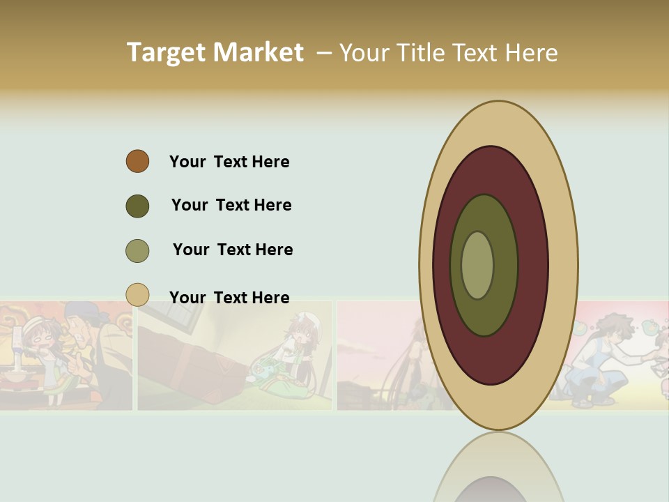 A Group Of Anime Characters With A Blue Background PowerPoint Template