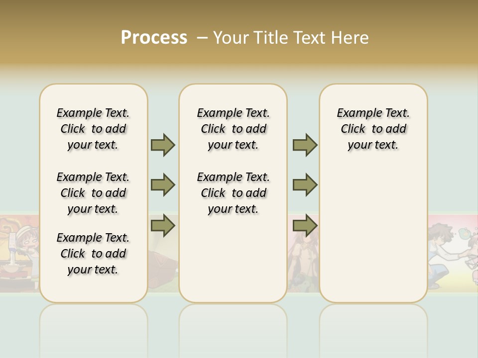A Group Of Anime Characters With A Blue Background PowerPoint Template