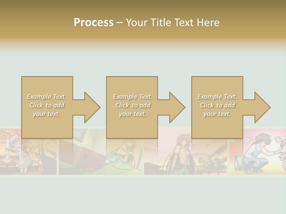 A Group Of Anime Characters With A Blue Background PowerPoint Template