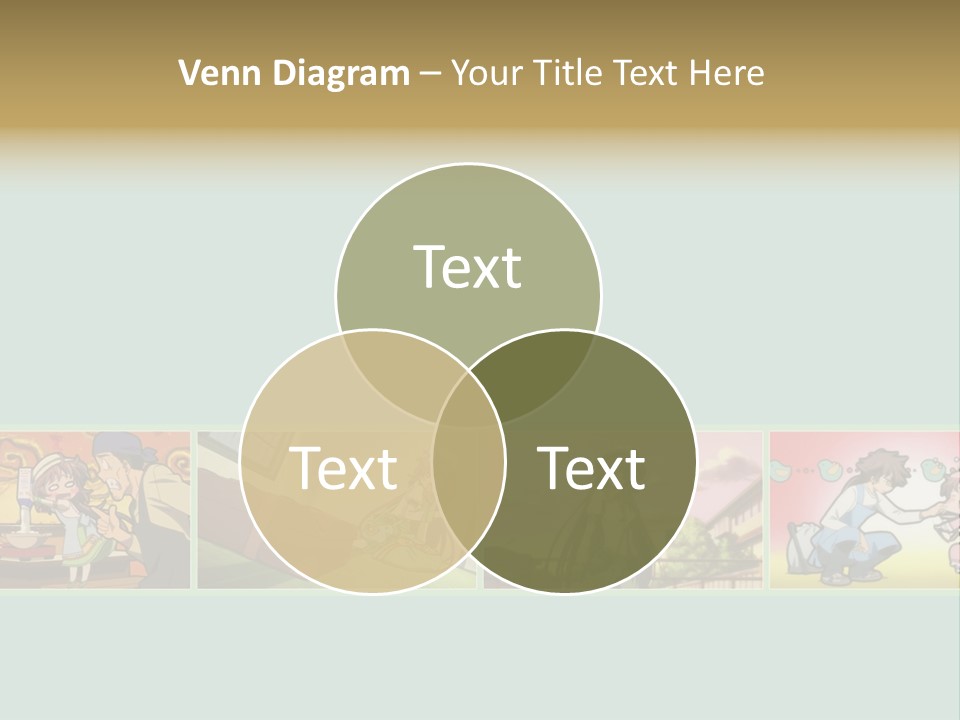 A Group Of Anime Characters With A Blue Background PowerPoint Template