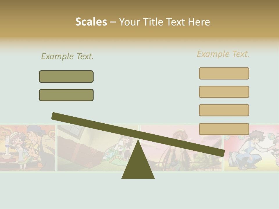 A Group Of Anime Characters With A Blue Background PowerPoint Template