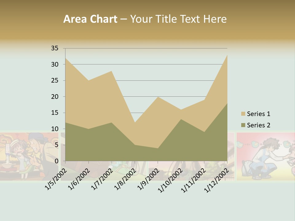 A Group Of Anime Characters With A Blue Background PowerPoint Template