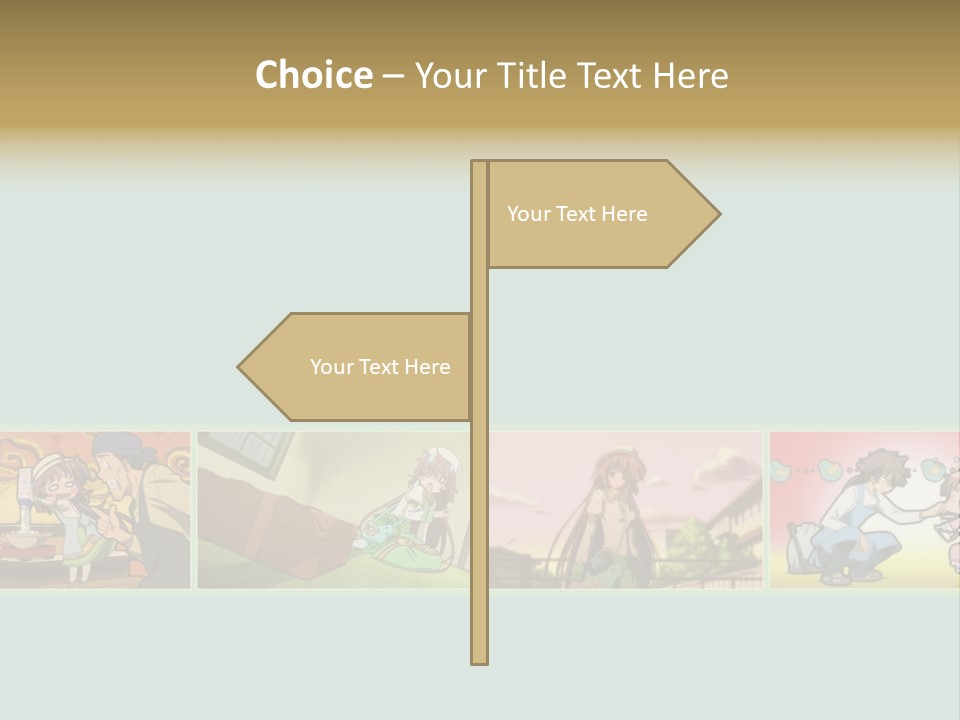 A Group Of Anime Characters With A Blue Background PowerPoint Template