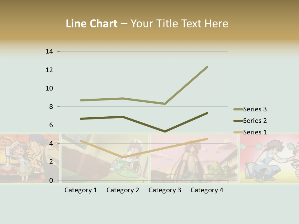 A Group Of Anime Characters With A Blue Background PowerPoint Template