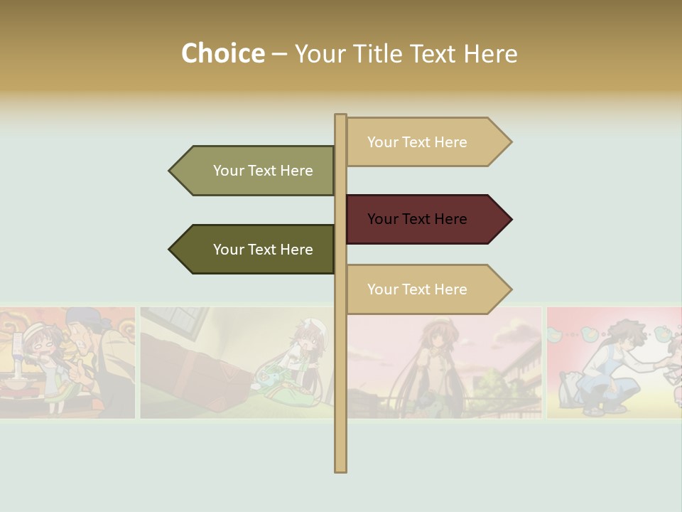 A Group Of Anime Characters With A Blue Background PowerPoint Template