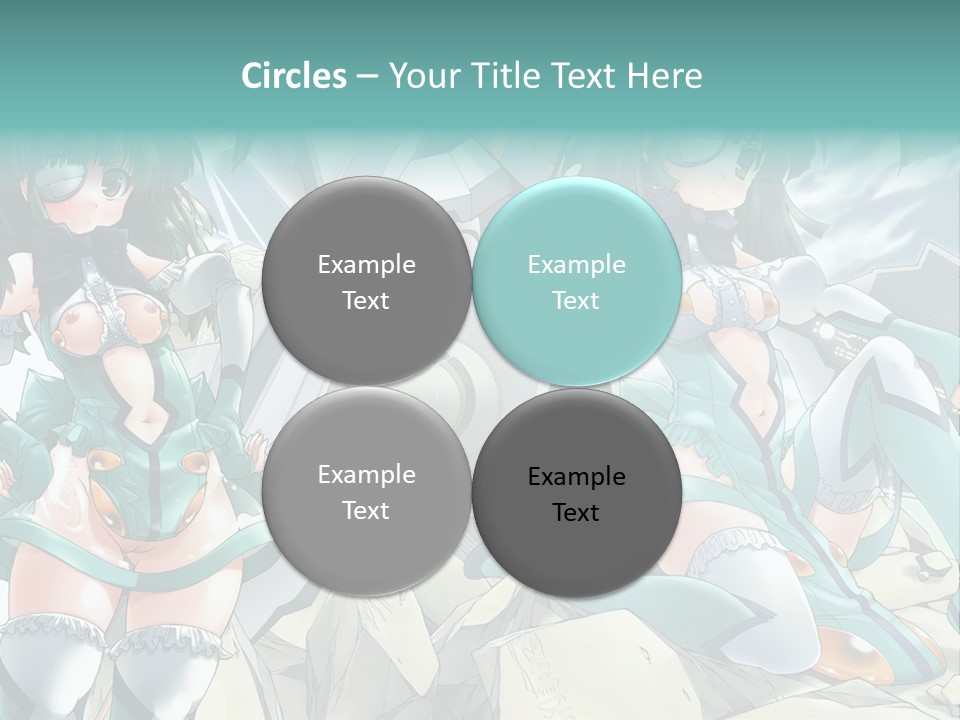 A Woman In A Green Dress Is Standing Next To A Robot PowerPoint Template