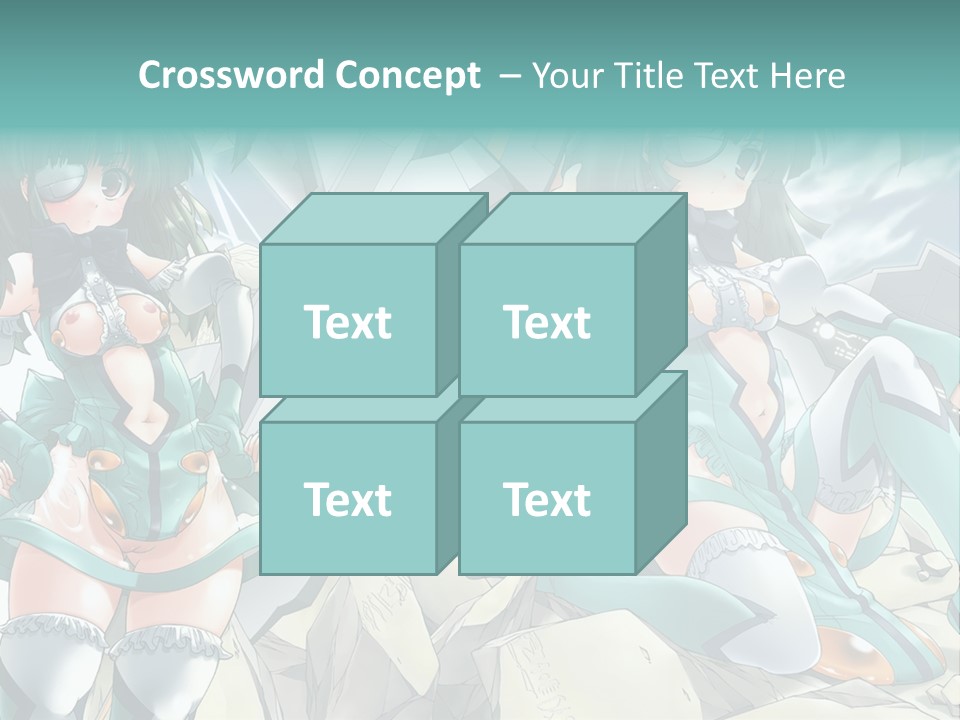 A Woman In A Green Dress Is Standing Next To A Robot PowerPoint Template