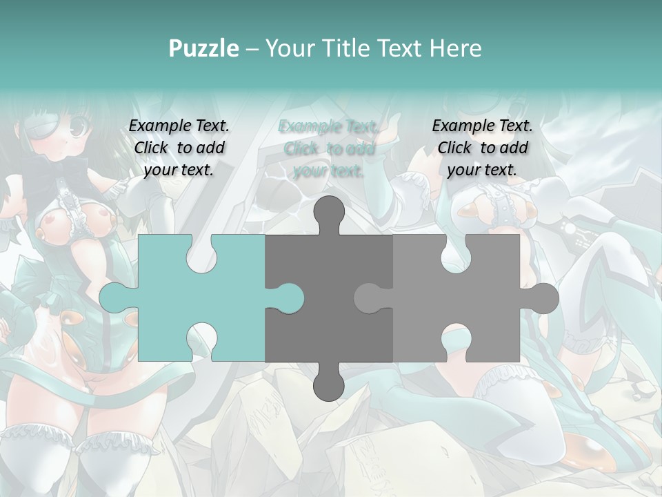 A Woman In A Green Dress Is Standing Next To A Robot PowerPoint Template