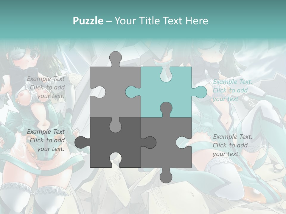 A Woman In A Green Dress Is Standing Next To A Robot PowerPoint Template