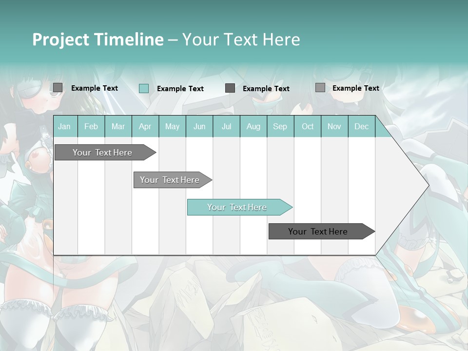 A Woman In A Green Dress Is Standing Next To A Robot PowerPoint Template