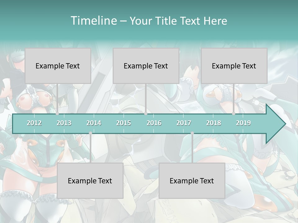 A Woman In A Green Dress Is Standing Next To A Robot PowerPoint Template