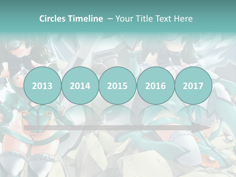 A Woman In A Green Dress Is Standing Next To A Robot PowerPoint Template