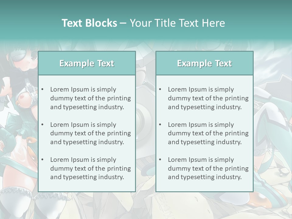 A Woman In A Green Dress Is Standing Next To A Robot PowerPoint Template