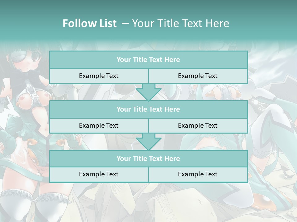 A Woman In A Green Dress Is Standing Next To A Robot PowerPoint Template