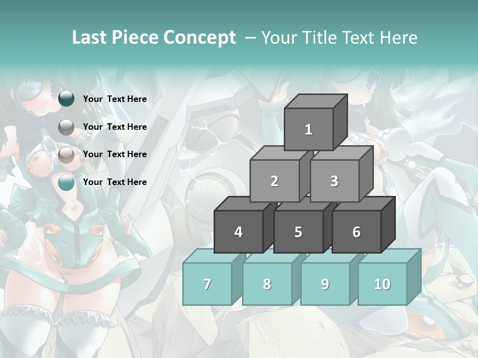 A Woman In A Green Dress Is Standing Next To A Robot PowerPoint Template