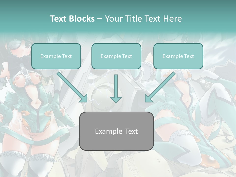 A Woman In A Green Dress Is Standing Next To A Robot PowerPoint Template