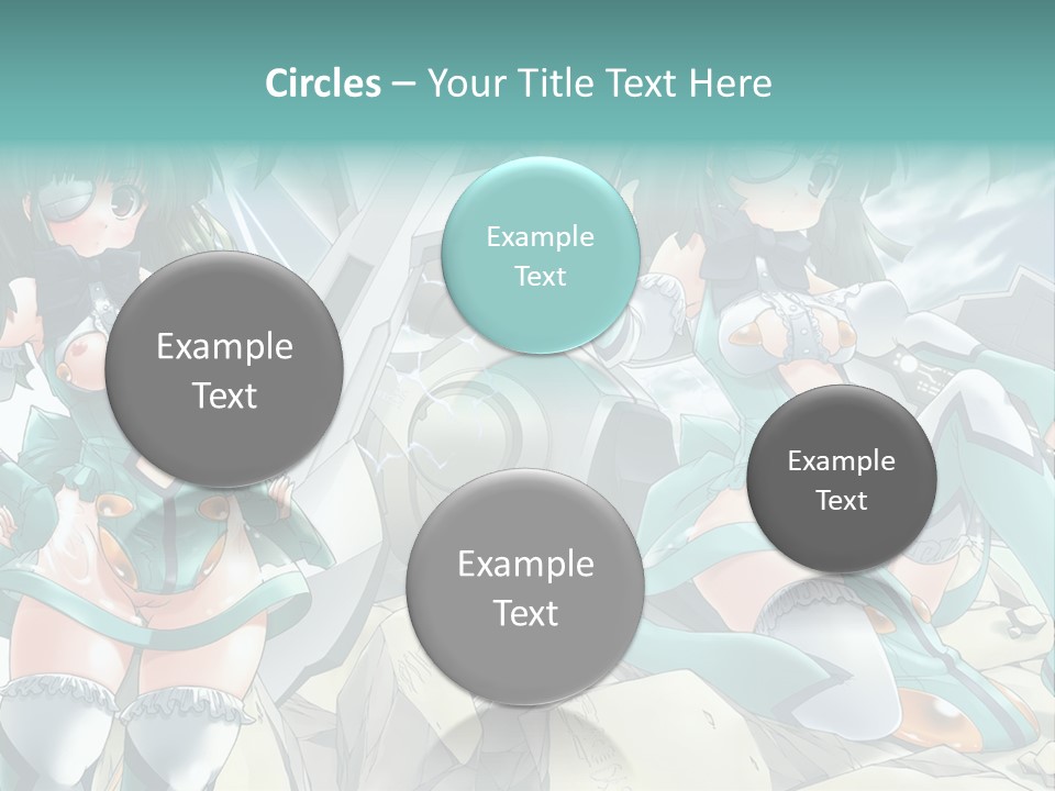 A Woman In A Green Dress Is Standing Next To A Robot PowerPoint Template