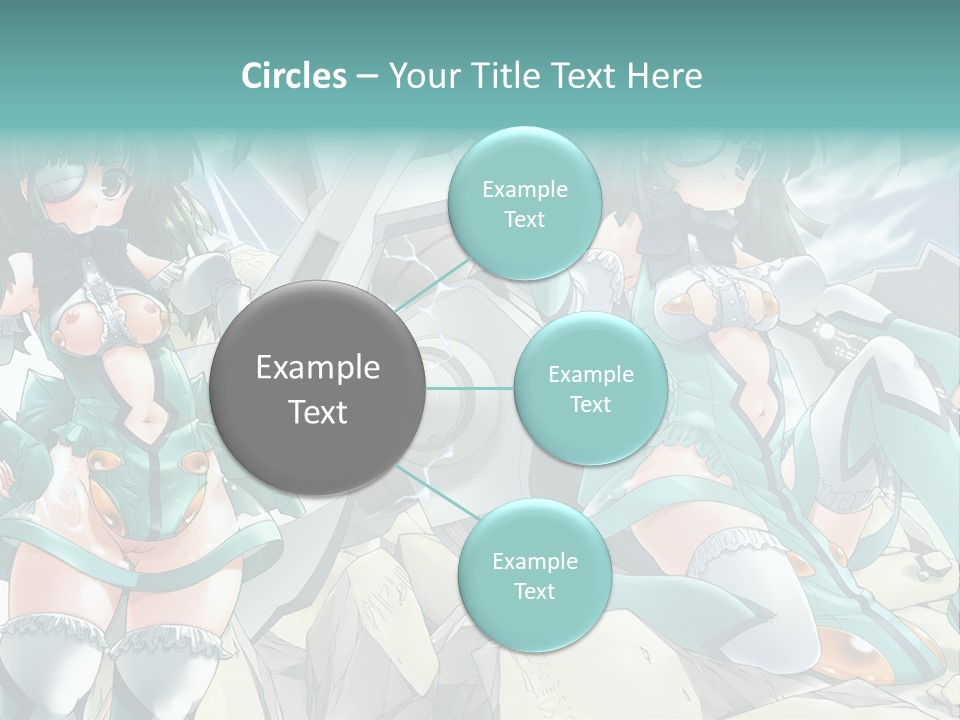 A Woman In A Green Dress Is Standing Next To A Robot PowerPoint Template