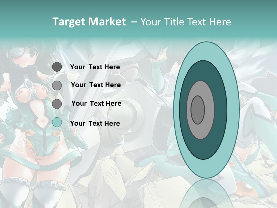 A Woman In A Green Dress Is Standing Next To A Robot PowerPoint Template