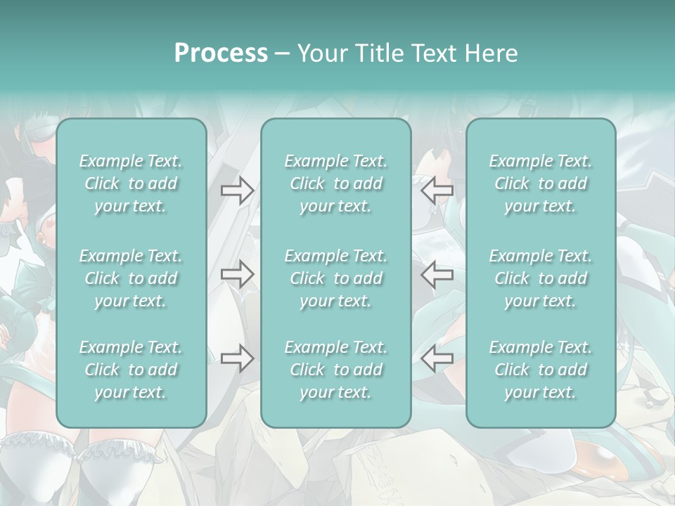 A Woman In A Green Dress Is Standing Next To A Robot PowerPoint Template