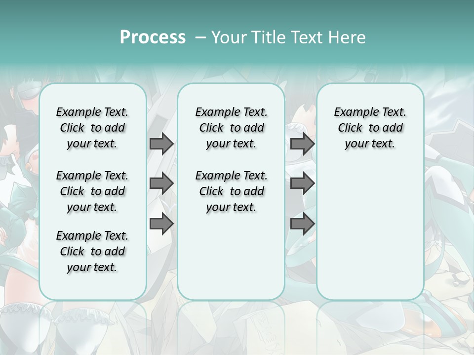 A Woman In A Green Dress Is Standing Next To A Robot PowerPoint Template