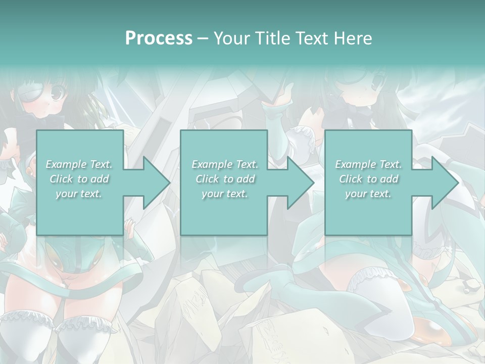 A Woman In A Green Dress Is Standing Next To A Robot PowerPoint Template