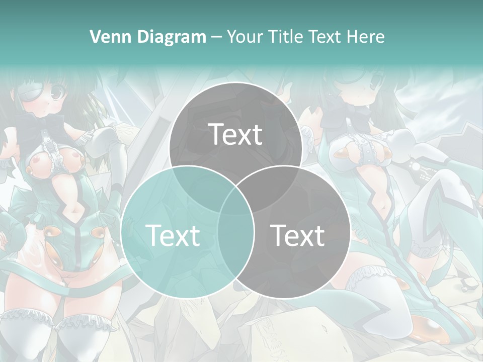 A Woman In A Green Dress Is Standing Next To A Robot PowerPoint Template