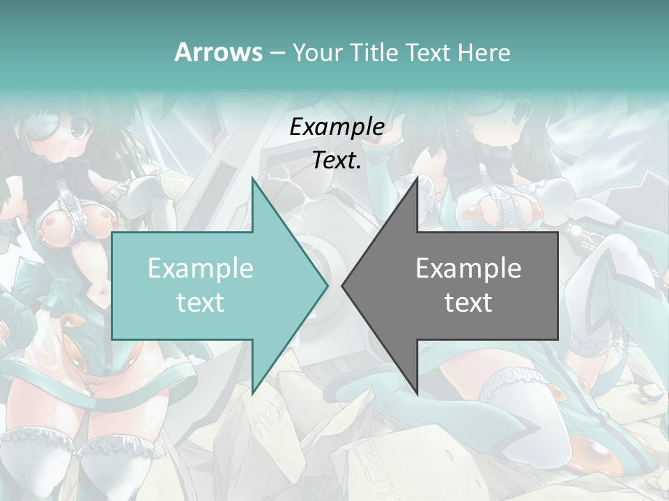 A Woman In A Green Dress Is Standing Next To A Robot PowerPoint Template