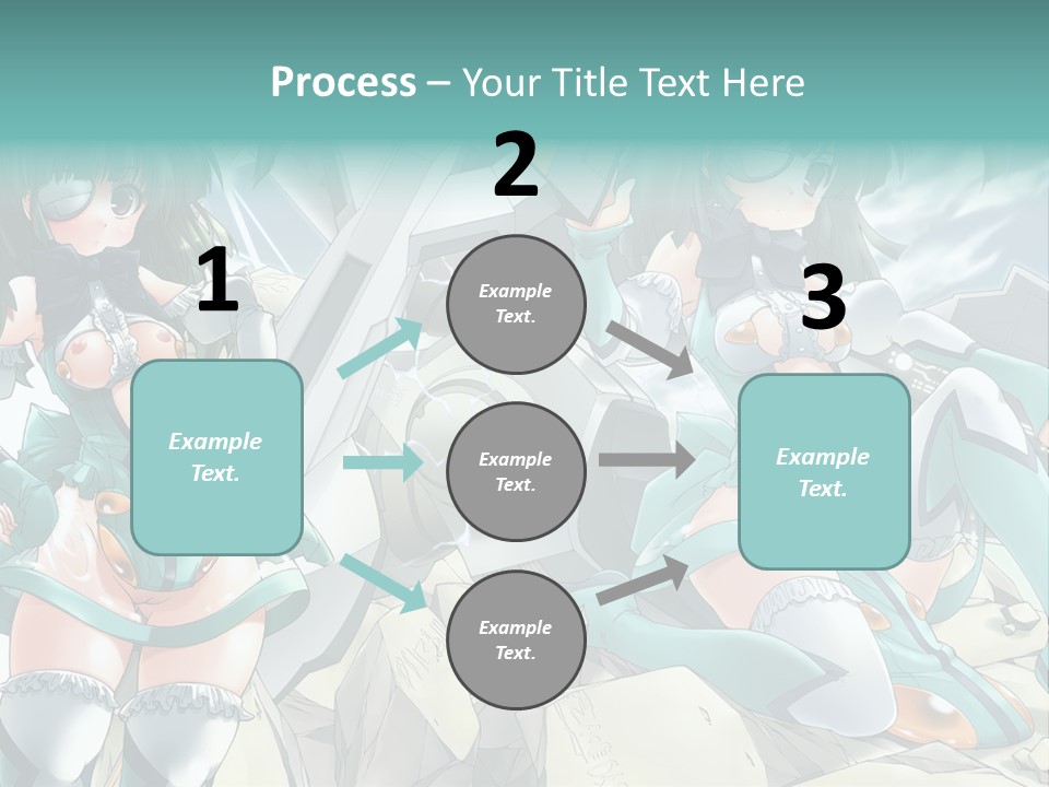 A Woman In A Green Dress Is Standing Next To A Robot PowerPoint Template