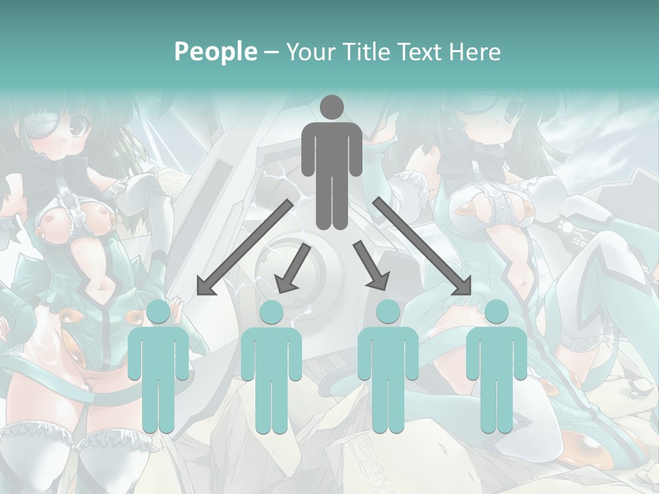 A Woman In A Green Dress Is Standing Next To A Robot PowerPoint Template