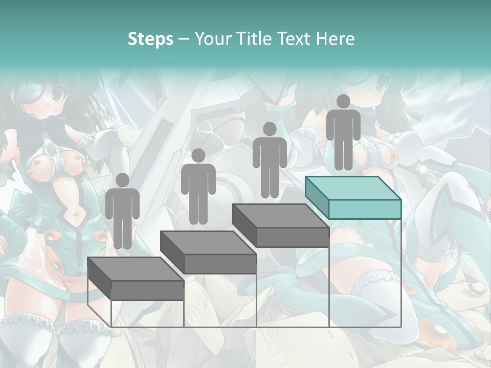 A Woman In A Green Dress Is Standing Next To A Robot PowerPoint Template