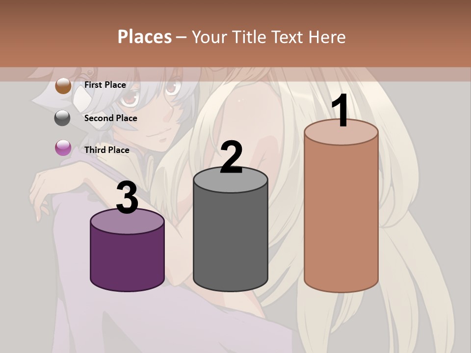 A Couple Of Anime Characters Hugging Each Other PowerPoint Template