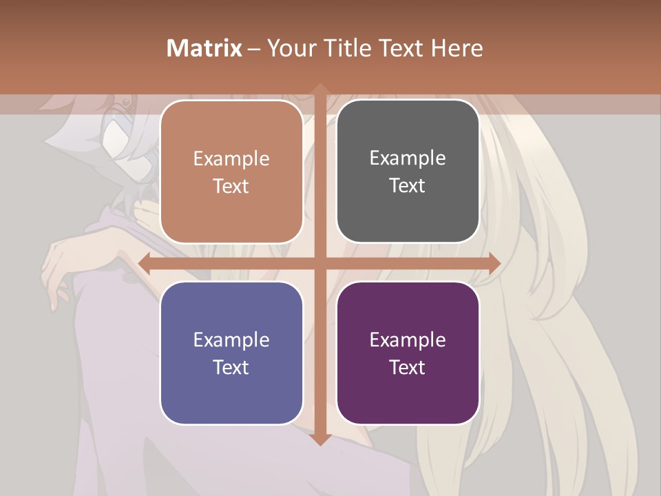 A Couple Of Anime Characters Hugging Each Other PowerPoint Template