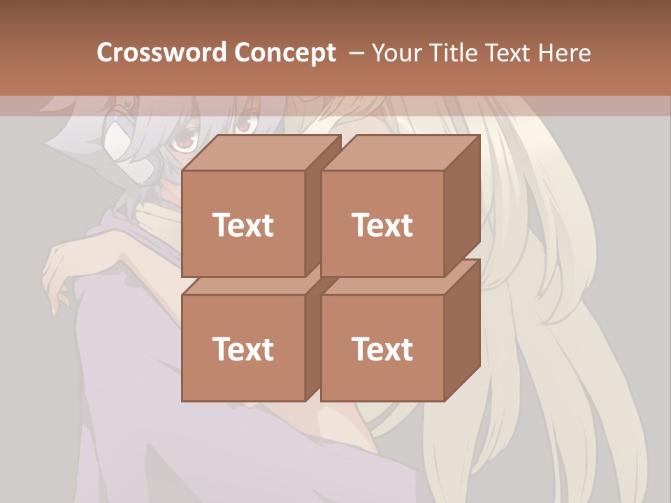 A Couple Of Anime Characters Hugging Each Other PowerPoint Template