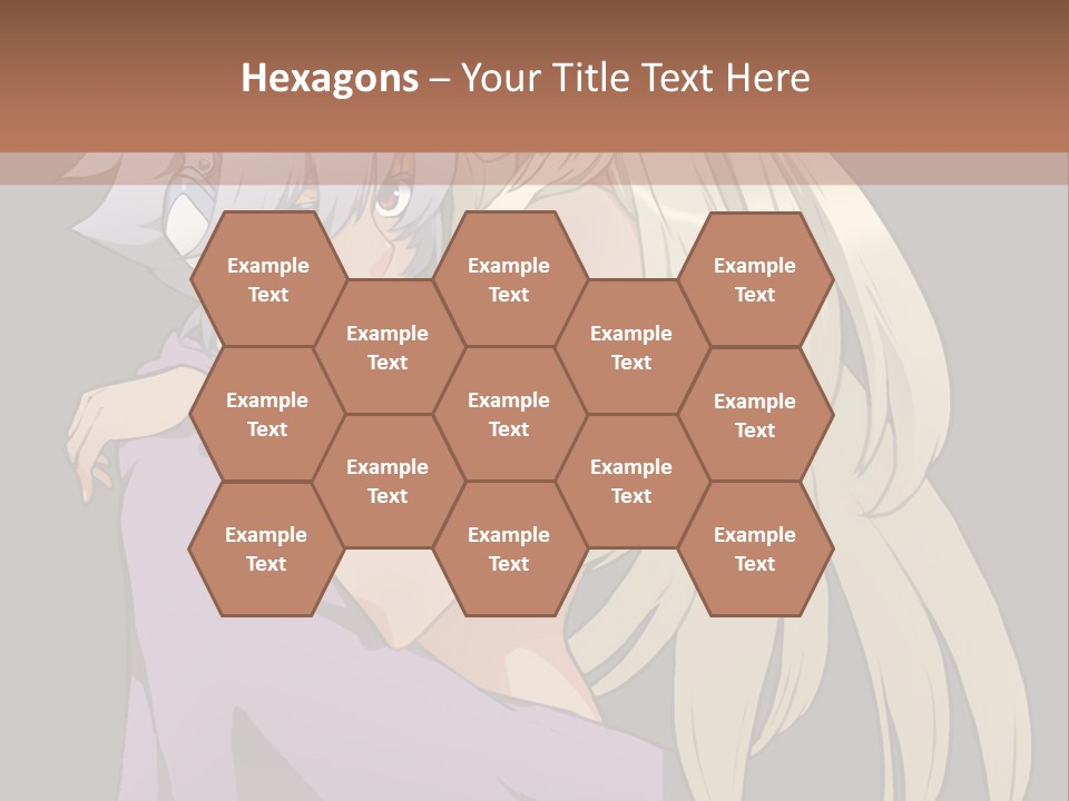 A Couple Of Anime Characters Hugging Each Other PowerPoint Template