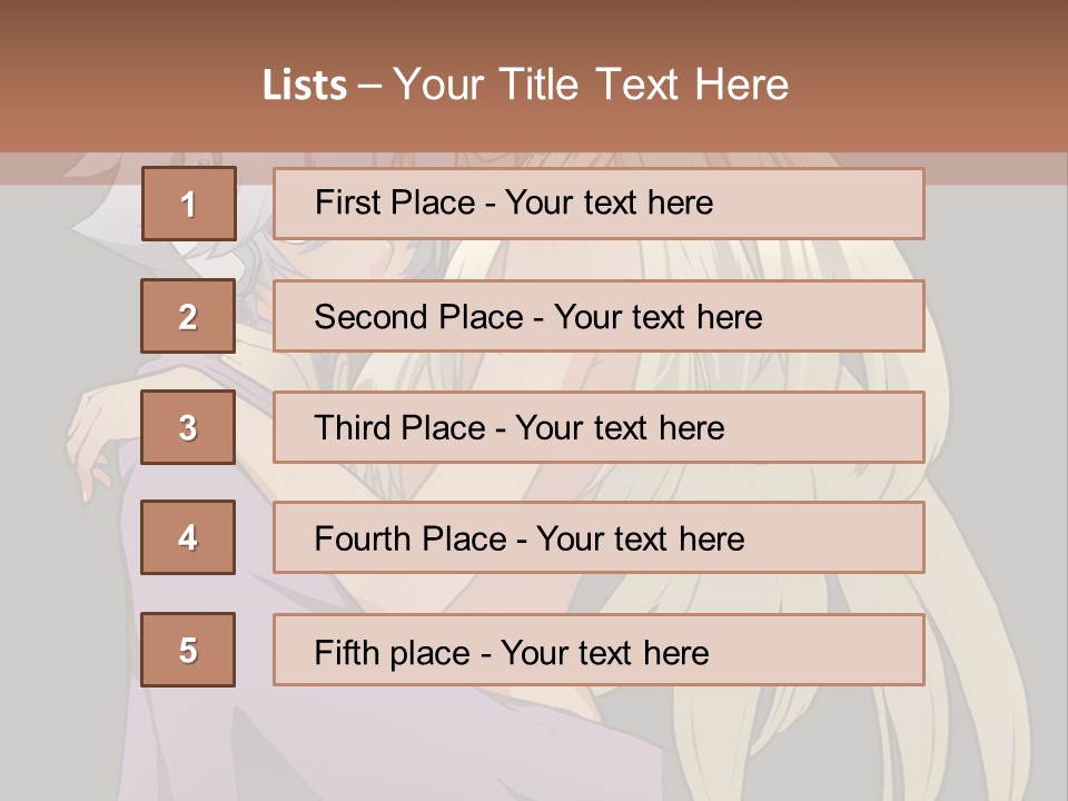 A Couple Of Anime Characters Hugging Each Other PowerPoint Template
