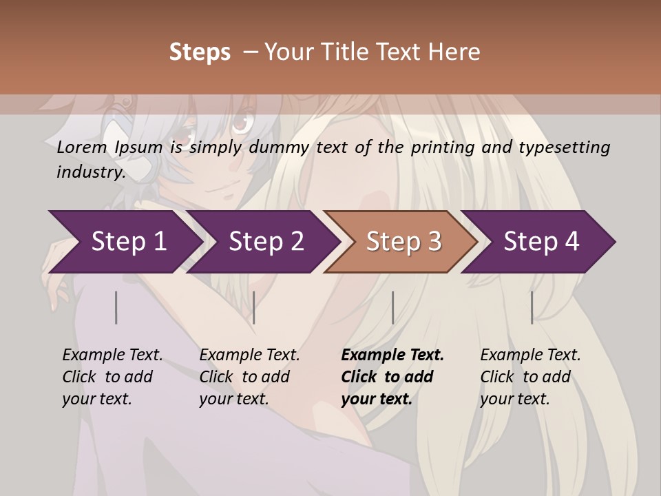 A Couple Of Anime Characters Hugging Each Other PowerPoint Template